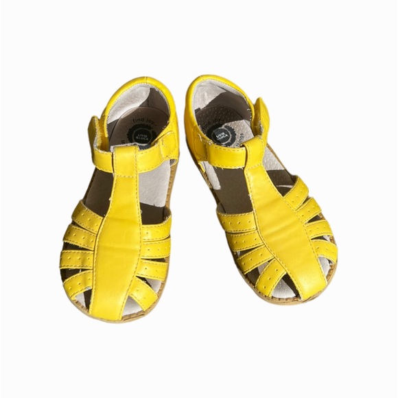 Livie & Luca Yellow Leather Sandals Size 11 - Picture 2 of 6